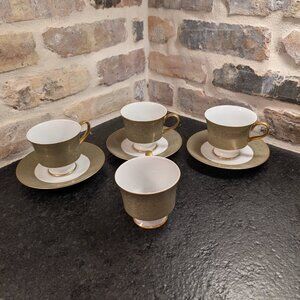 Share Sango Versailles Japan (4) Cups & (3) Saucers 3632 - READ DESCRIPTION